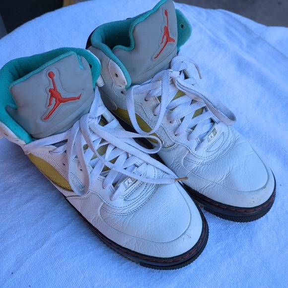 Jordan 5  light aqua 9/10 Used condition, US 10/UK9 - Picture 6 of 11